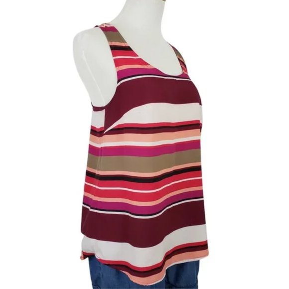 Mossimo Multicolor Stripe Racerback Tank Top szL - Picture 2 of 9